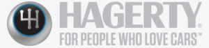 3d Icon Wordmark Gray Tagline Vertical - Hagerty Insurance Logo