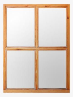 Wooden Window Frame Isolated On White Background Poster - Building