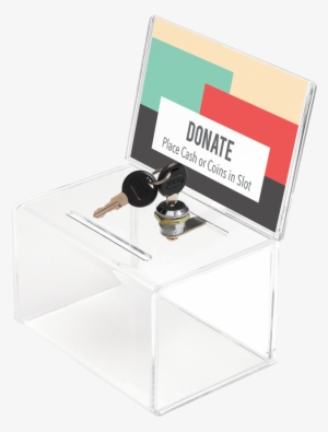 Product Image - Staples Ballot/ Coin Box, Clear