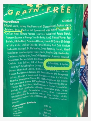 Ingredients L Canitine L Lysine - Lysine