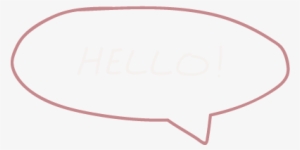 A Hand Drawn Hello In A Speech Bubble - Illustration