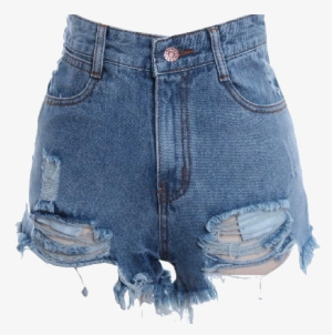High Waisted Distressed Denim Shorts - Swag Outfit Ideas For Summer