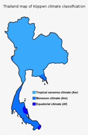 Thailand Map Of Köppen Climate Classification - Tailandia Relevo Mapa