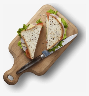 Sandwich On Board - Sandwich From Top Png