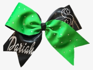 This Delightful Cheerleading - Cheer Bows Green Black An White