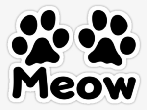 Cat Paw Meow Stickers By Kimberlymarie - Vera's Posh Paws