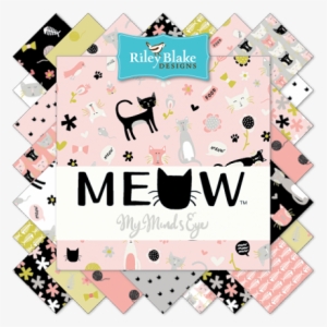 Meow 10" Stacker Layer Cake, Riley Blake - My Mind's Eye Paper & Accessories Kit 12"x12"-meow