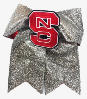 Nc State Wolfpack Glitzy Cheer Bow Red And White Shop - Counterart Ncaa Car Coaster