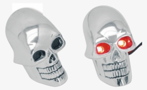 Detailed, 3 Dimensional Design With A Chrome Finish - Zodiac Skull Marker Lights