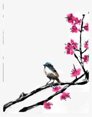 Hermosas Flores Y Aves, Png De Pintura - 봄 과 관련된 시