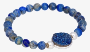 Lapis Lazuli Druzy Bracelet - Pulseira De Pedra Azul