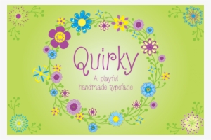 Quirky Font And Flowers (png) By Runderella Designs - Illustration
