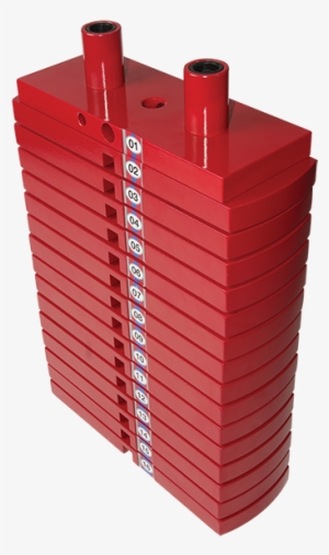 Body-solid Premium Red Steel Weight Stack 150lbs, 15