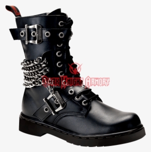 Mens Chained Combat Boots - Demonia Defiant 204