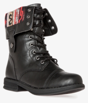 Combat Boots With A Pattern Are Another Kind Of Boot - Shoe