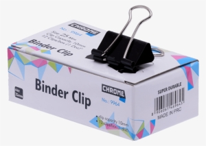 Chrome Binder Clip 25mm (12pc Box Of 8) - Chrome 9964 - Black Metal Binder Clips 25mm (set Of