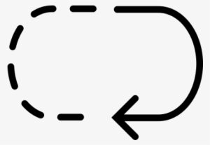 Circular Arrow With Dashed Lines Vector - Pijl Stippellijn