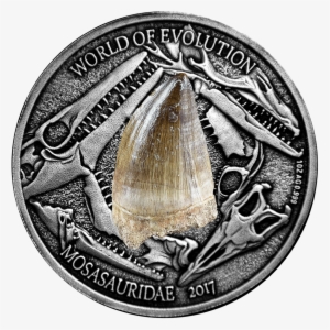Mosasaurus World Of Evolution 1 Oz Silver Coin 1000 - Monete Burkina Faso