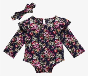 Petite Bello Playsuit 0-6 Months Floral Ruffles 2pc