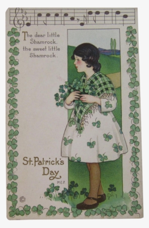 Patrick's Day Postcard Music Song Lyrics Margaret Evans - Saint Patrick