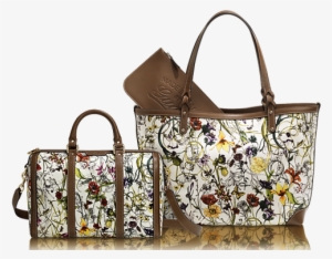 Gucci Vintage Web Flora Canvas Boston Bag And (right) - Gucci - Canvas Floral Tote Bag
