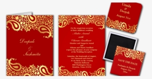 Wedding Cards And Gifts - Paisleys Elegante Indische Hochzeit Gefaltete Grußkarte