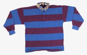 Purple & Blue J Crew Striped Rugby - Rugby Football
