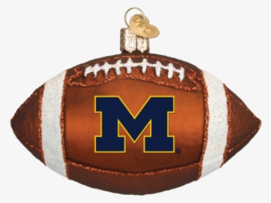 Michigan Wolverines Football Glass Christmas Ornament - Old World Christmas Lsu Football Glass Blown Ornament