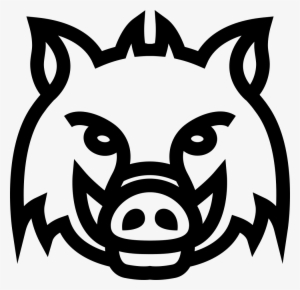Wild Boar Head Frontal Outline Comments - Boars Head Drawing