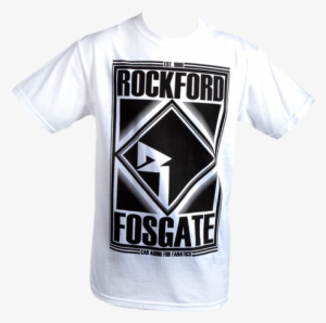 pop promoit l white t shirt w/ rockford fosgate graphic - active shirt