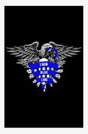 Thin Blue Line Poster - Thin Blue Line Eagle