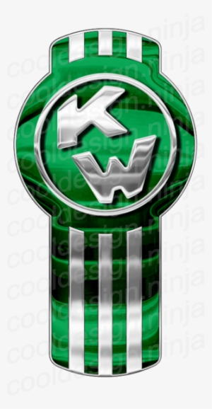 3-pack Green/chrome Kenworth Emblem Skins - Logo Kenworth