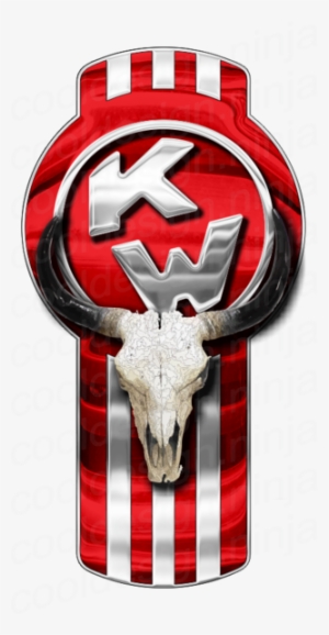 3-pack Of Kenworth Bull Skull Emblem Skins - Blue Kenworth Logo