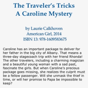 The Traveler's Tricks A Caroline Mystery By Laurie - The Traveler's Tricks: A Caroline Mystery