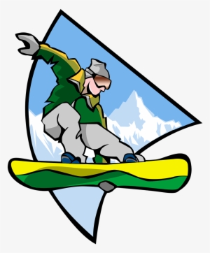 Sports Man Snowboarding Clipart - Snowboarding Clipart