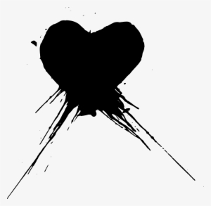 Hearts Heart Blackheart Blackhearts Paint Splatter - Portable Network Graphics