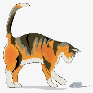 Cat With Mouse Clip Art At Clker - Cat And Mouse Png