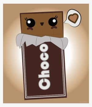 Chocolate Clipart Kawaii - Cute Chocolate Bar Cartoon