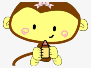 Baby Monkey Clipart - Custom Monkey With Banana Shower Curtain