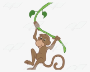 Monkey Clipart Vine - Brown Woolly Monkey