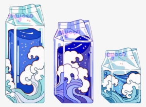 Aesthetic Anime Blue Purple Aes Tumblr Milk Png Clipart - Water Meyoco Art