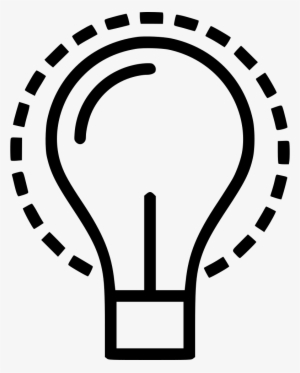 Bulb Idea Imagination Light Lamp Innovation Invention - Arrow With Dashed Line Png