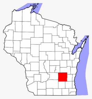 Map Of Wisconsin Highlighting Dodge County - Dane County Wisconsin
