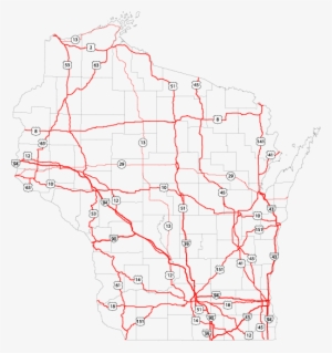 County Outlines With Major Highways, 704kb - Map