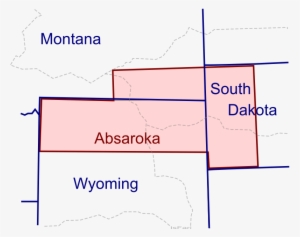 Absaroka Outline - Absaroka County Wyoming Counties