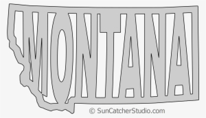 Montana Map Shape Text, Outline Scalable Vector Graphic - Scalable Vector Graphics