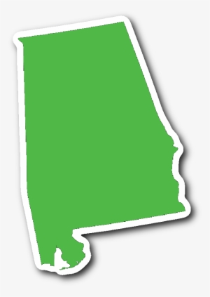 Alabama State Shape Sticker Lime Green Alabama T Shirts, - Alabama