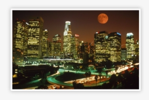 Poster: Michael's Los Angeles Skyline And Freeways,
