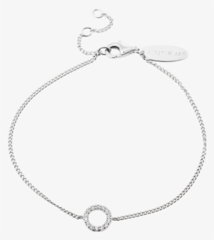 Circle Outline Crystal Bracelet Image - Chain