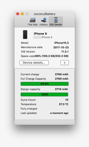 Coconutbattery Iphone X - Iphone X Coconut Battery